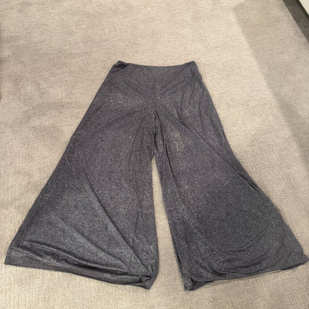 Wide Leg Glitter Elastic Pant